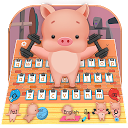 Descargar Fitness Freak Piggy Keyboard Theme🐷 Instalar Más reciente APK descargador