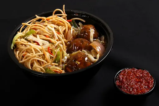 Veg Manchurian Noodles Bowl