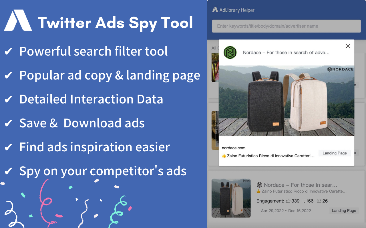 Ad Library - Twitter Ads Spy Tool Preview image 2