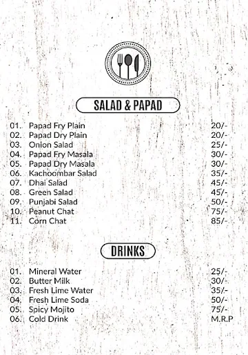 Taste Of Indore menu 