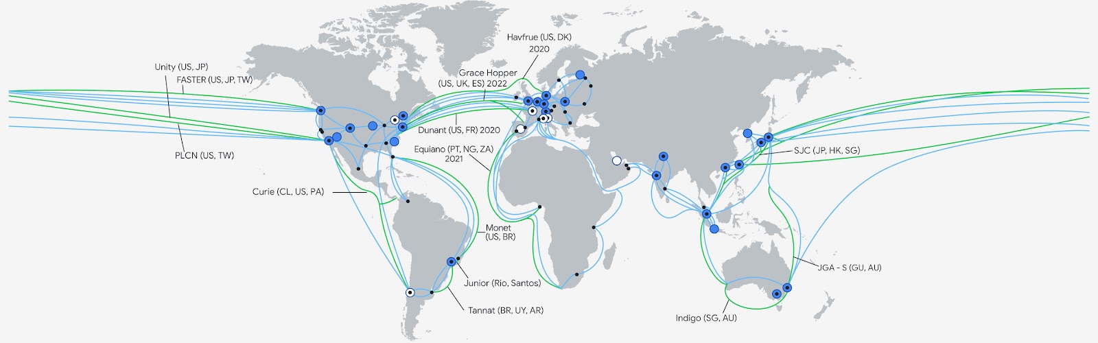Map of Google Cloud Infrastructure
