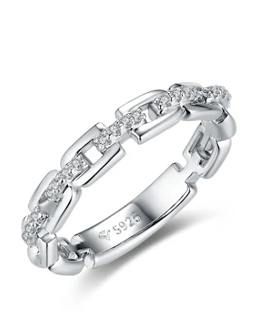Sterling zilveren Mosang diamant ri - 2
