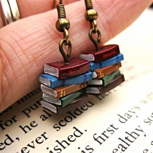 Title 5, Womens Library Folding Book Earrings