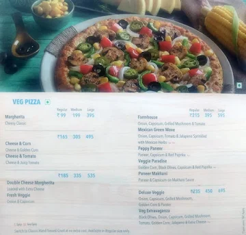 Domino's Pizza menu 