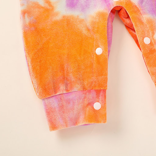 Title 12, Tie Dye Romper Hooded Baby Jumpsuit Kids Comfor...