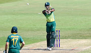 Andrew Louw of South Africa during the 2020 Quadrangular Under-19 Series game between South Africa and India at Kingsmead, KwaZulu-Natal on 9 January 2020.