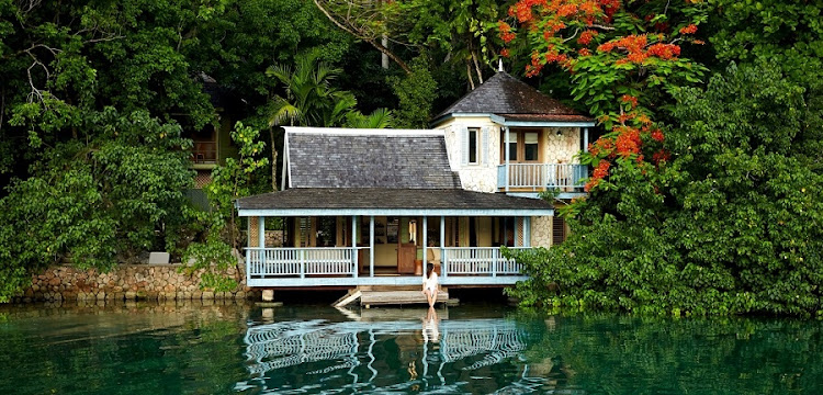 One of the lagoon villas at GoldenEye.