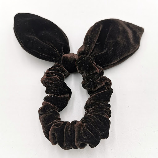 Title 7, Simple Womens Gold Velvet Bunny Ear Hair Tie, ...
