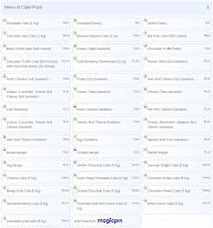 Cake Point menu 1