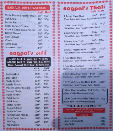 Nagpal's menu 