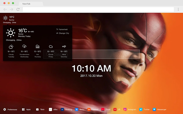 Barry Allen Top HD TV Shows New Tabs Theme