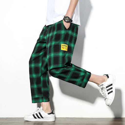 Title 4, Plaid nine-point pants sweatpants men
