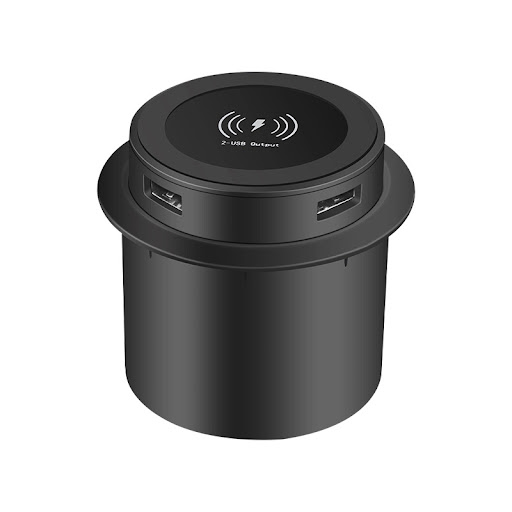 Title 4, 10W Fast Wireless Built-In QI Charger Desktop w...
