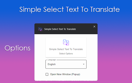 Simple Select Text To Translate