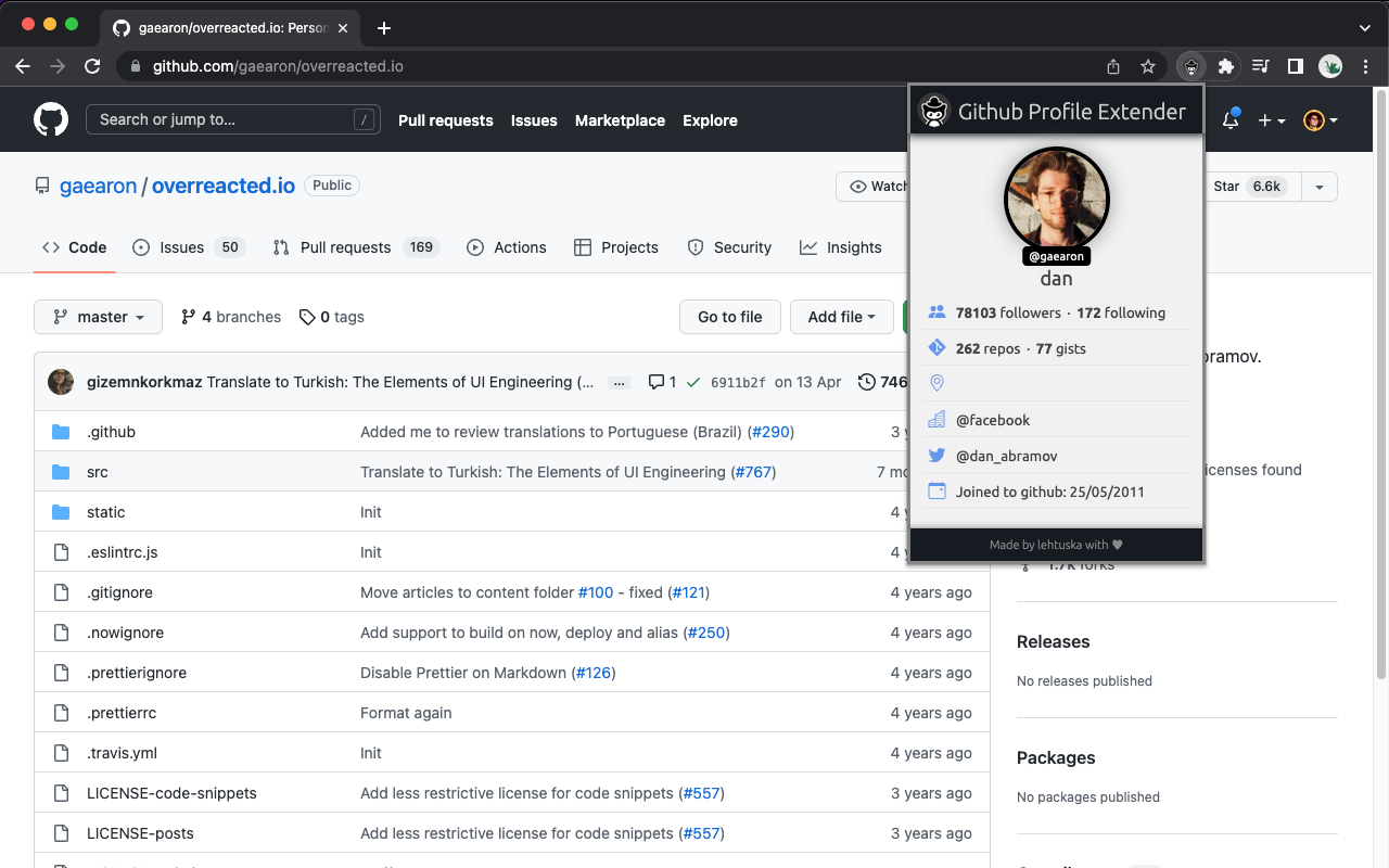 Github Profile Extender Preview image 3