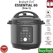 Nồi Áp Suất Điện Tử Đa Năng Instant Pot Essential 60 - 9 - In - 1 - 5.7 Lít - Hàng Chính Hãng