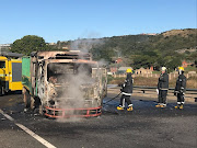 Two municipal trucks were torched at the N2’s Umgeni flyover in Durban on 06 June. 