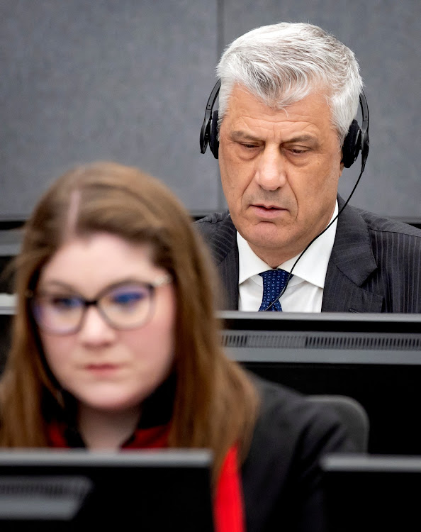 Former Kosovo President Hashim Thaci attends his war crimes trial in The Hague, Netherlands April 3, 2023. Picture: Koen van Weel/Pool via REUTERS