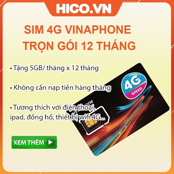 Sim 4G Vinaphone D500 Và D500T ( Có Thế Nghe Gọi ) Tặng 5Gb / Tháng Trọn Gói 12 Tháng Không Cần Nạp Tiền, Dùng Toàn Quốc