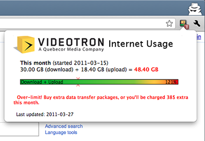 Videotron Internet Usage Monitor Preview image 0