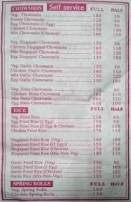 Raju Chinese Food menu 2