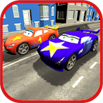 Cover Image of Télécharger Superhero Cars Race In Traffic 1.2 APK