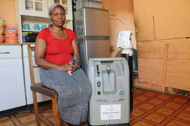 Phumeza Skhoji is one of many residents from Moscow Informal Settlement still waiting for an RDP house that was promised to them 24 years ago. Her husband relies on an Oxygen Tank to breather and struggles to live in the area without electricity.