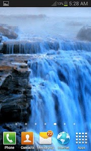 Foggy Blue Waterfall LWP screenshot 2