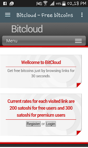 Free Bitcoins - Bitcloud