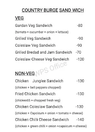 Minister Sandwich menu 1