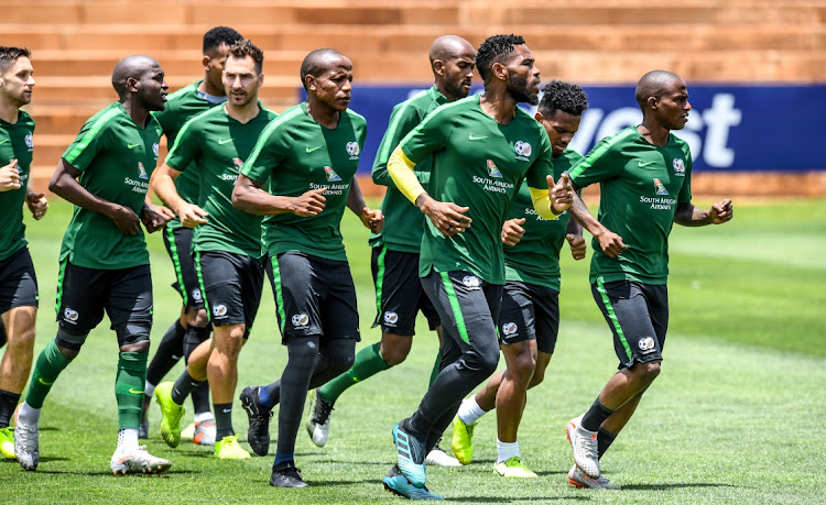 Bafana Bafana players during the South African national men's soccer team training session at Sturrock Park on November 11, 2019 in Johannesburg. File photo: GALLO IMAGES/SYDNEY SESHIBEDI