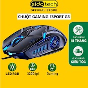 Chuột Gaming Máy Tính Có Dây Cho Game Thủ Sidotech Yindiao G5 3200Dpi / Chế Độ Led 7 Màu / 6 Nút Bấm - Chính Hãng