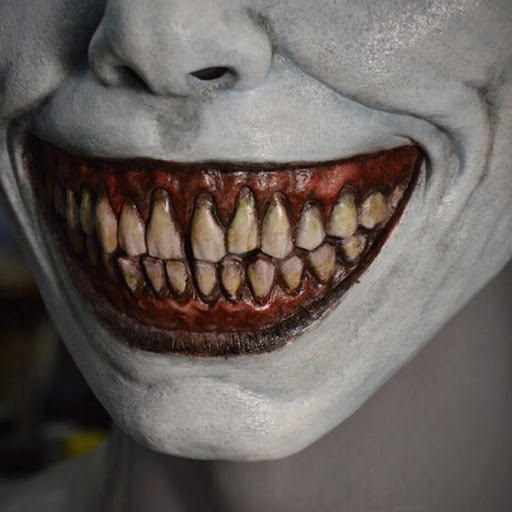 Title 4, Halloween Scary White Eyed Demon Mask. Create t...