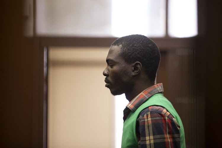 Sibonelo Mkhize, the man alleged to have been involved in a botched hijacking during which Sadia Sukhraj was killed, seen in the Durban Magistrate's Court on May 31 2018.