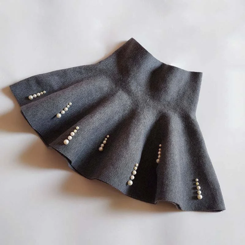 Meisjes minirok prinsessenjurk, A-lijn geplooide rok, gebreide paraplu rok, voor jonge en kleine meisjes. Comfortabel en stijlvol, perfect voor dagelijks gebruik.