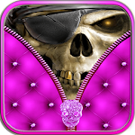 Skull Zipper Screen Lock Apk