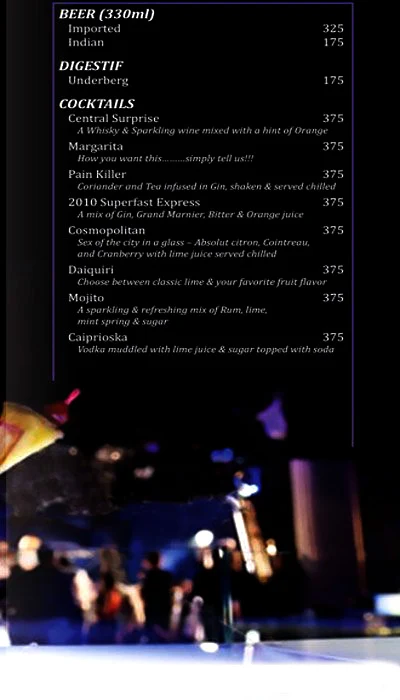 Bar & Lounge - Ramada menu 