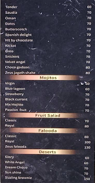 Zeus Restaurant menu 4