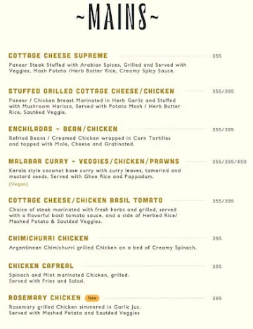 Butter Brews Bistro menu 