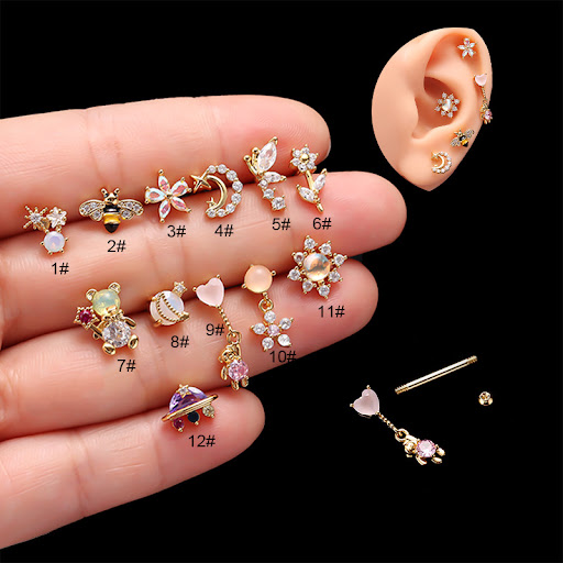 Title 5, New Stainless Steel Thin Rod Screw Ball Ear Scr...