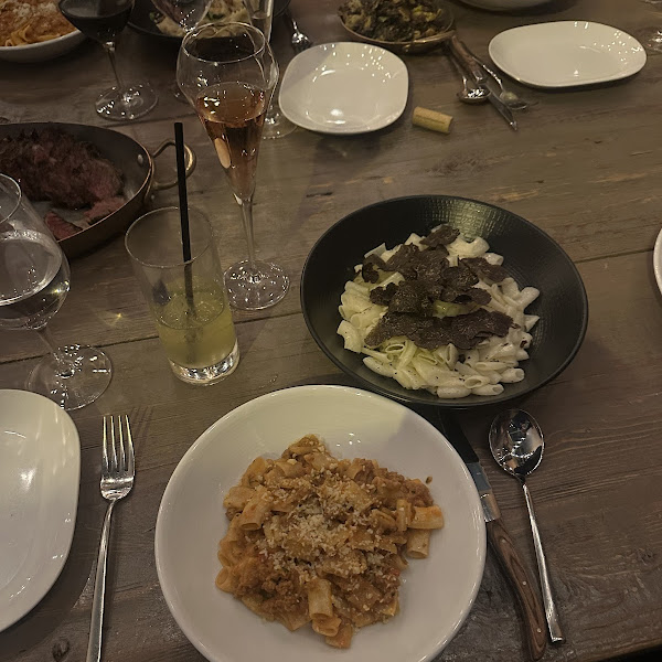 pasta bolognese and truffle pasta