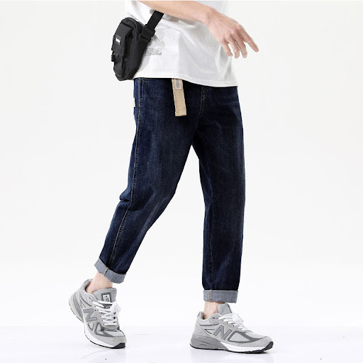 Title 4, Mens Ninth Casual Loose Straight Jeans, relaxe...