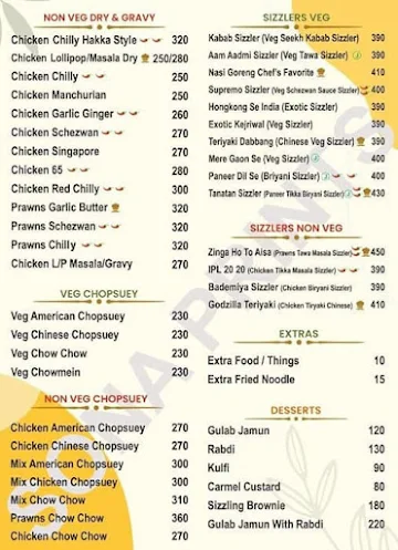 Raju's Kitchen menu 