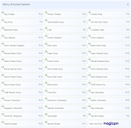 Kamal Sweets menu 1