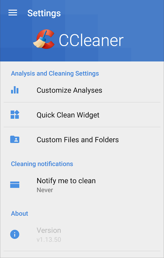   CCleaner- tangkapan layar 