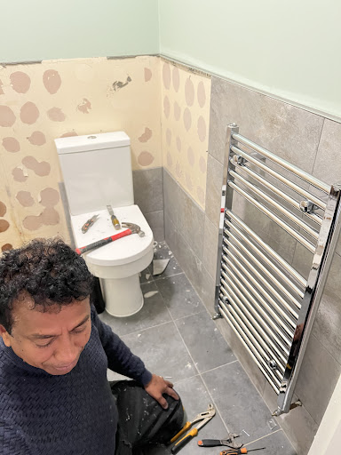 Removing wall tiles and radiator