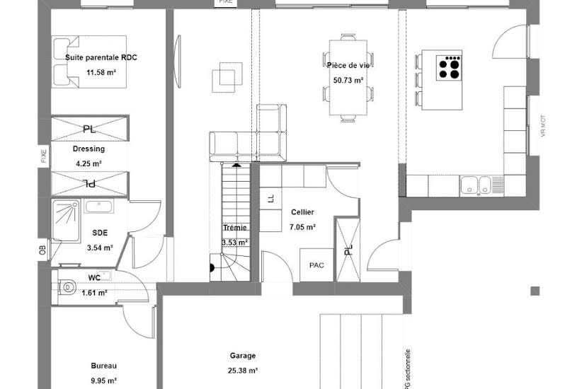  Vente Terrain + Maison - Terrain : 444m² - Maison : 150m² à Azay-le-Rideau (37190) 