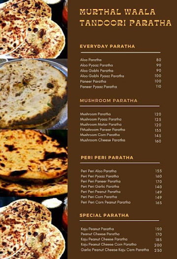 Murthal Wala Tandoori Paratha menu 