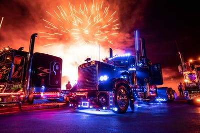 Truck show fireworks