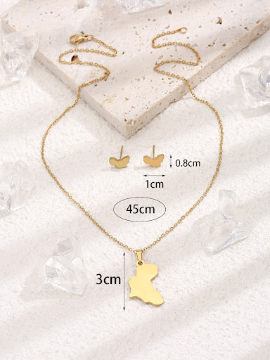 Title 3, Stainless Steel Heart Key Necklace for Suit Jew...